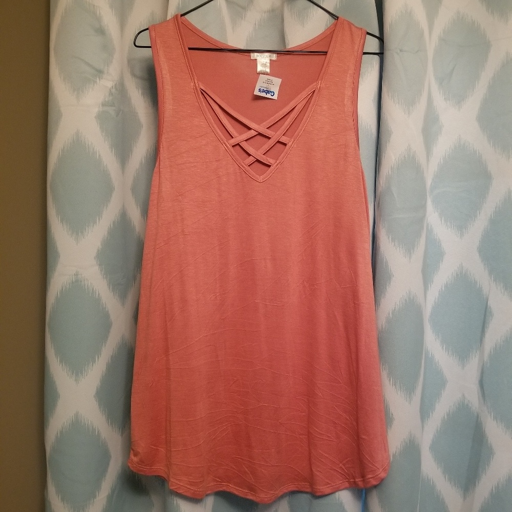 Strappy Coral Tank Top